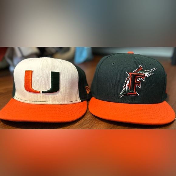 New Era Other - Miami Hurricanes and Marlins New Era 59FIFTY Fitted Hats